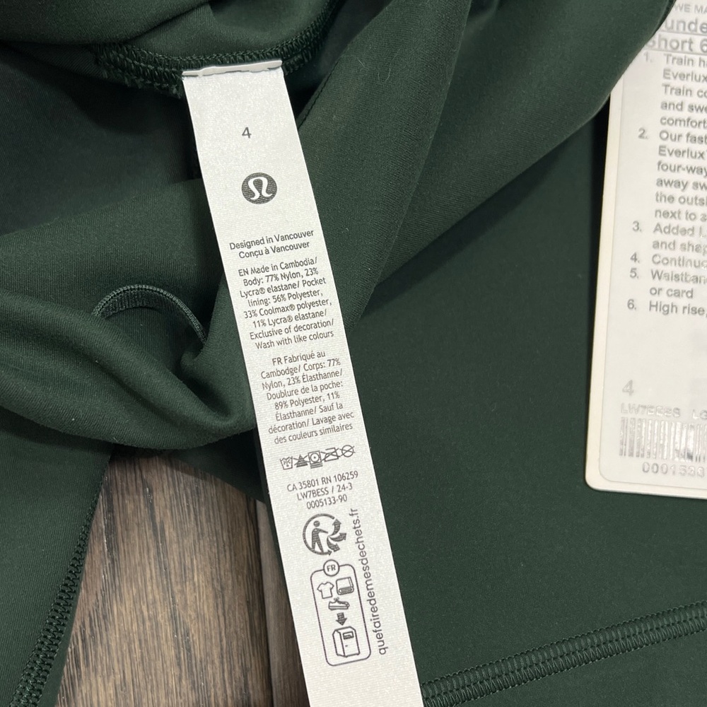 Lululemon Wunder Train High-Rise Short 6" Legacy Green NWT - Picture 6 of 9